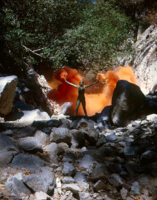 Woman with Orange Flares