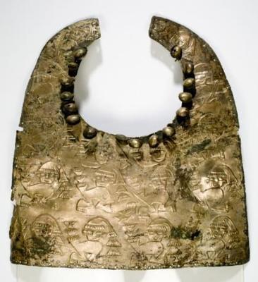 Breastplate with Embossed Frontal-Facing Figures