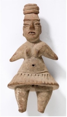 Female Figure with Skirt and Head Bun