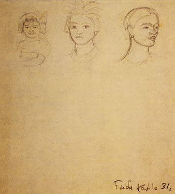 Drawing (Triple Self-Portrait)