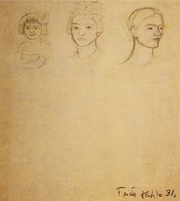 Drawing (Triple Self-Portrait)