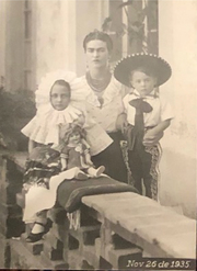 Frida Kahlo with her niece and nephew, Isolda and Antonio