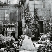 Frida Kahlo standing in garden