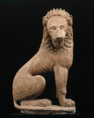 DONE 611   Statue of a seated lion from a funerary marker