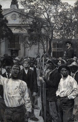 The Brooks Forces Evacuating the State House at Little Rock, 1895