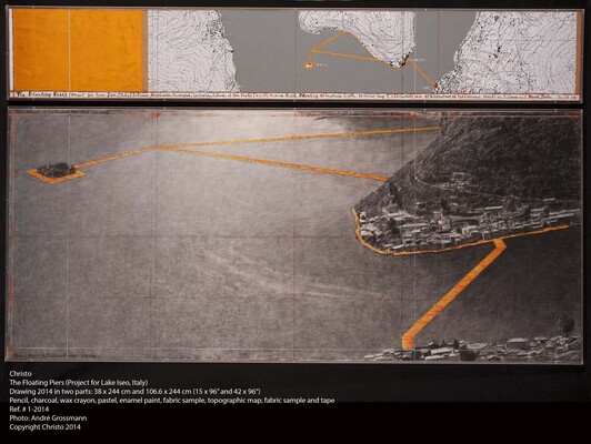 Christo - The Floating Piers (Project for Lake Iseo, Italy)