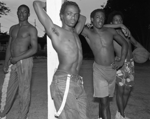 Basketball Players at Night, Monroe, LA