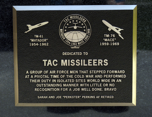 (Air Force Museum) PLAQUE #2