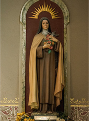 Statues of St. Therese of Lisieux and St. Frances Cabrini