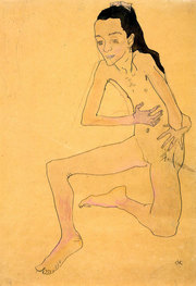 Seated Nude Girl, Left Hand Resting On Hip, 1908
