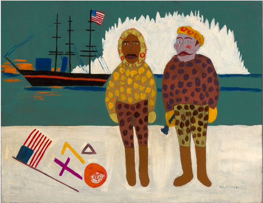 Commodore Peary and Henson at the North Pole 
