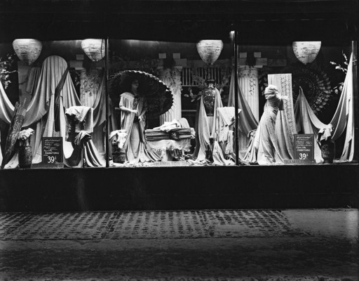 Hamilton's window display of silk fabrics