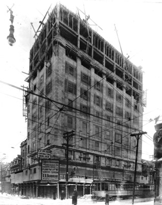 Facing being placed, Dandurand building