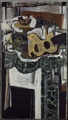 Georges Braque, Guitar and Still Life on a Mantelpiece (Guitarra y naturaleza muerta sobre una repisa)