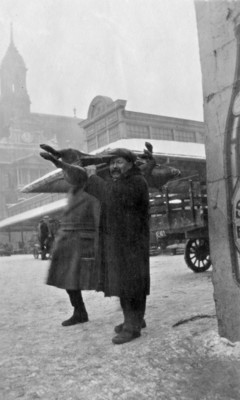 Selling pigs at Bonsecours Market