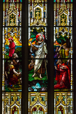 Stained Glass - St John the Baptist - Behold the Lamb