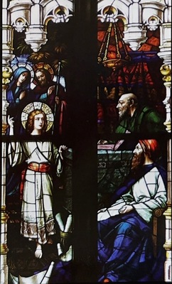 Stained Glass - Jesus Teaches in the Temple