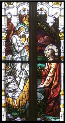 Stained Glass - Jesus in the Garden