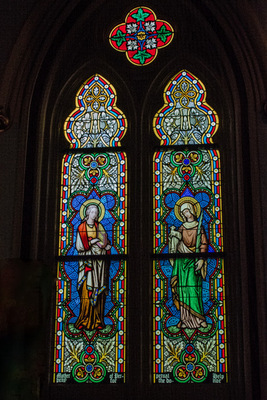 St Cecilia and St Agnes Stained Glass Window