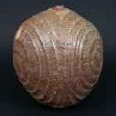 Unglazed Pot with Carved Lines of Glasses