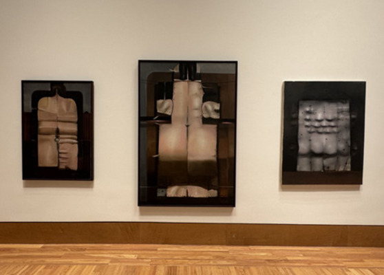 Hooded Figure, 1983, Flayed, 1980, and Untitled, ca. 1995