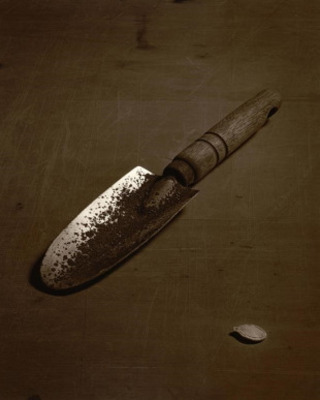Trowel and Pumpkin Seed