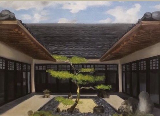 Bonsai in the Morikami Courtyard