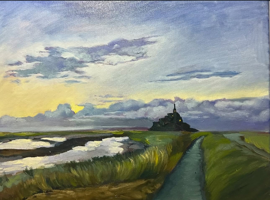 Sunset at Mont St. Michel
