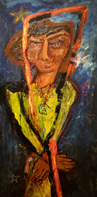 Woman with a Red Scarf (Self-Portrait), c. 1947